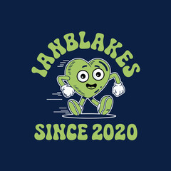 Happy Heart Mascot | Retro Cartoon T-Shirt Design