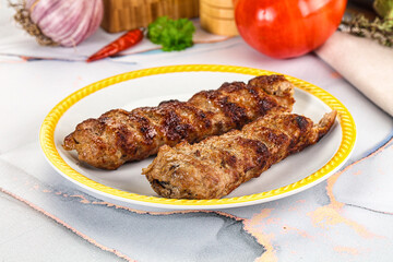 Beef kebab minced meat shashlik