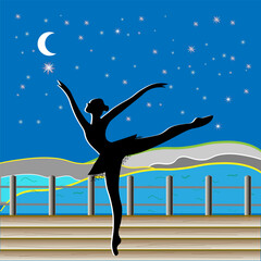 Dancing with the Stars. Illustration vector