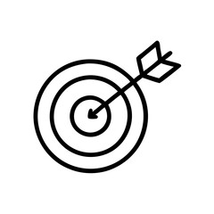 Target with Arrow Icon in Minimalist Style  