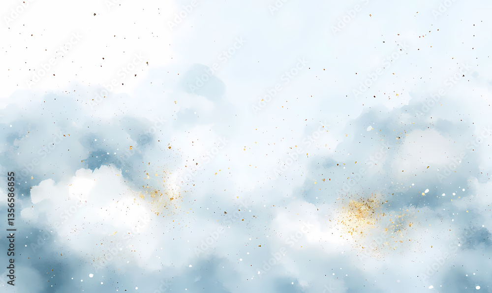 Poster celestial clouds: evokes a sense of serenity and wonder with this atmospheric, ethereal composition 