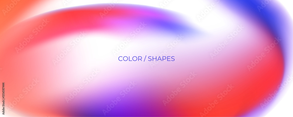 Aufkleber bright fluid colors and abstract shapes. defocused color gradients. blurred colors for creative grap