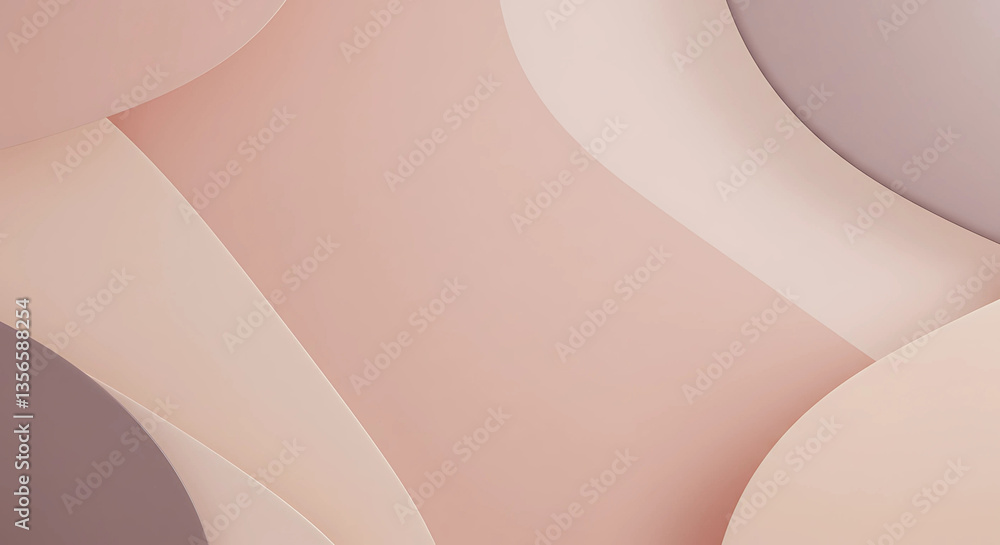 Poster abstract background with soft pastel curves and gradients