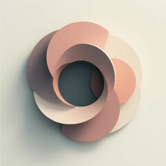 Minimalist Digital Artwork Featuring Overlapping Geometric Shapes