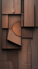 Abstract brown textured layers with circular element