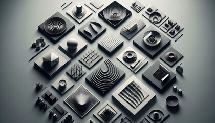 A series displaying dynamic grid systems—each carefully croppe