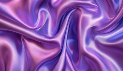 Obraz premium Fluid, iridescent purple silk fabric drapes