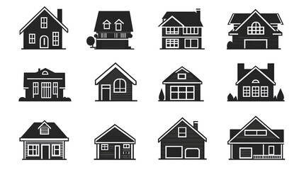 Fototapeta premium set of houses icons,set of house icons,house icons set.