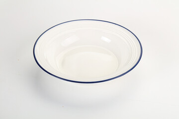 White ceramic empty plate dishware