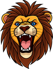 Lion head roar mascot
