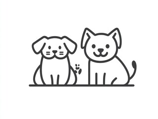 Two dogs sitting together