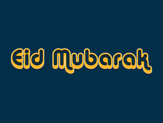 Arabic Typography Eid Mubarak Eid Al-Adha Eid Saeed , Eid Al-Fitr text Calligraphy 