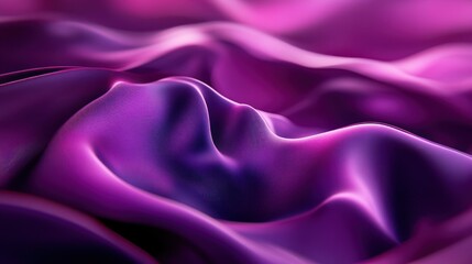 Obraz premium Elegant silky fabric in deep purple hues undulating with smooth curves catching soft highlights abstract concept