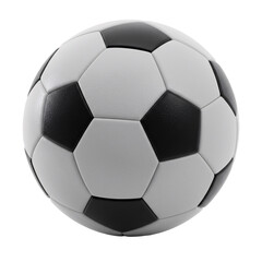 Fototapeta premium realistic soccer ball with stitched panels isolated on transparent background