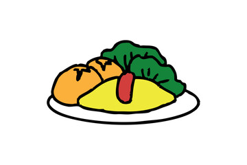 オムレツセット_おしゃれ