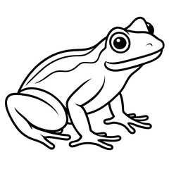Modern Frog Line Drawing