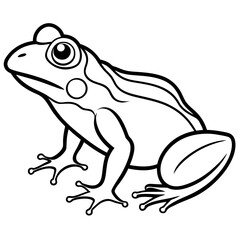 Modern Frog Line Drawing