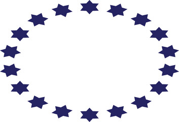 Obraz premium Illustration of Circular Vector Art Stars on White Background