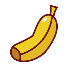 Cute design banana icon. Vector.