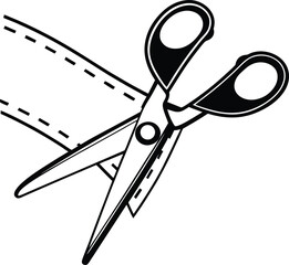 scissors on white background