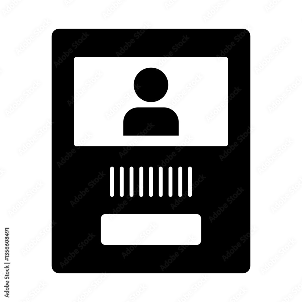 Aufkleber intercom with display silhouette icon. vector.