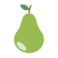 Flat design pear icon. Vector.