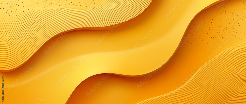 Poster golden waves: a fluid, flowing composition featuring undulating golden waves, creating a dynamic and