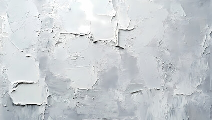 Obraz premium Textured Plaster: A close-up of a textured plaster wall, its rough, uneven surface reveals a beautiful abstract design in shades of grey.