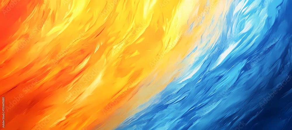Poster vibrant color transition: an abstract and vivid display of colors shifts dynamically across the fram