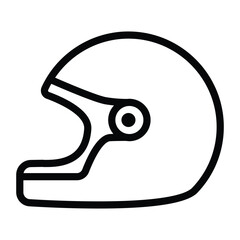 helmet biker vector ikon outline. motorcycle icon theme