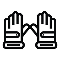 a pair of gloves icon outline. motorcycle icon theme