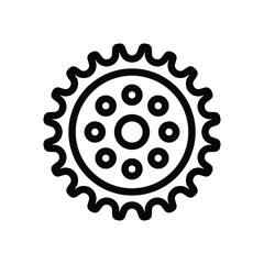 gear motorbike vector icon outline. motorcycle icon theme