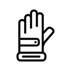 gloves icon outline vector. motorcycle icon theme
