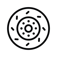 disc brake vector icon outline. motorcycle icon theme