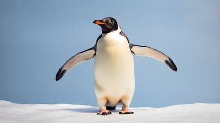 Fototapeta premium A whimsical penguin striking a funny pose