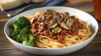 Delicious Pasta with Ground Beef, Mushrooms, and Broccoli