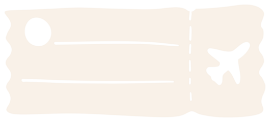 Illustration of Travel Ticket with Airplane Icon