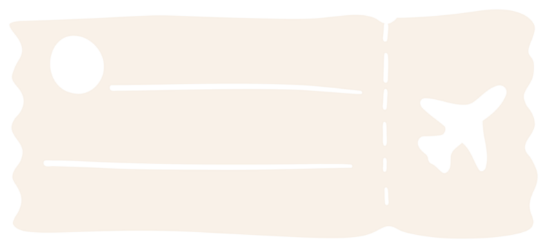 Illustration of Travel Ticket with Airplane Icon
