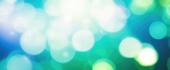 Obraz premium Bokeh Defocused Green blue white light abstract background