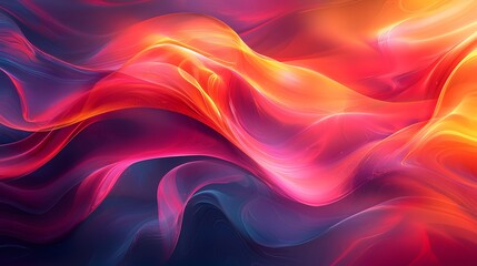 Obraz premium Abstract fiery wave pattern, vibrant colors, dynamic flow