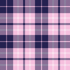plaid tartan seamless repeat pattern. This is a blue navy blue pink checkered plaid vector illustration. Design for decorative,wallpaper,shirts,clothing,tablecloths,wrapping,textile,fabric,texture