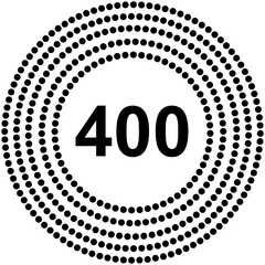 400 elected seats symbolized 400 circles organized in a circle, a round formed by vector 400 assets round shaped.
