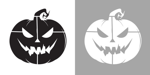 Fototapeta premium Halloween Pumpkin Stencil | Jack-O'-Lantern DIY Spray Paint & Laser Cut Template