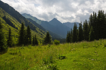The Karakol Gorge, also known as Karakol Valley, Kyrgyzstan