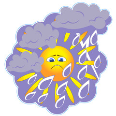 thunderstorm rain sun sad