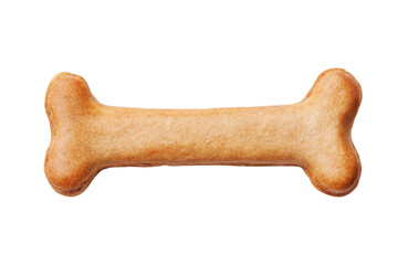 Dog bone biscuit isolated on black background, cut out