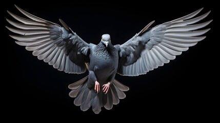 Pigeons in elegant flight
