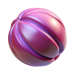 Obraz premium 3d purple ball isolated on white