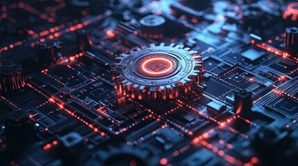 Navigating the Complexities of Modern Technology: A Hand Interacting with a Digital Interface Displaying Intricate Systems and Security Features.