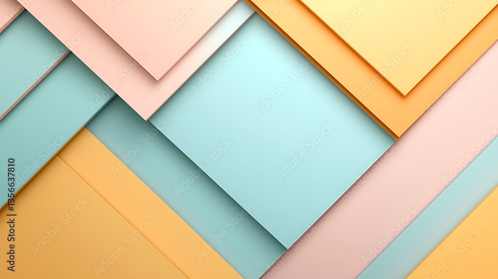 Poster dynamic geometric patterns in soft colors abstract art digital design modern aesthetic concept